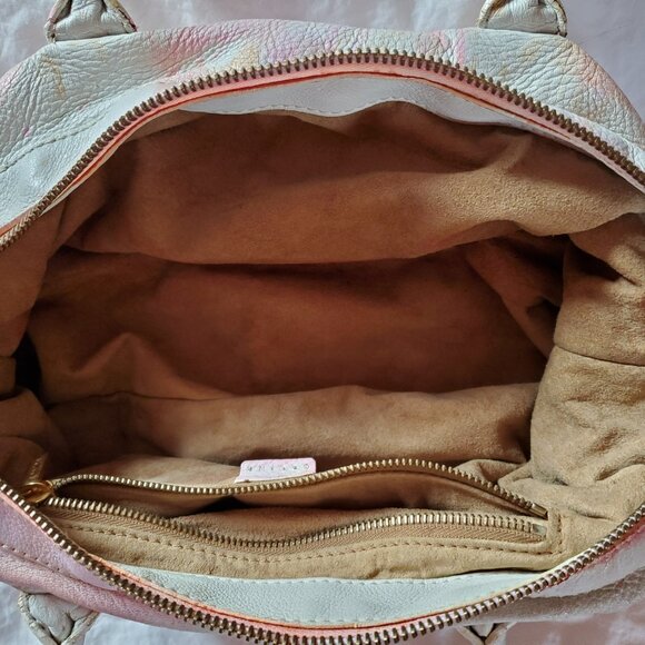 Celine leather purse hobo top handle handbag pink white orange yellow ivory nino - Picture 16 of 16